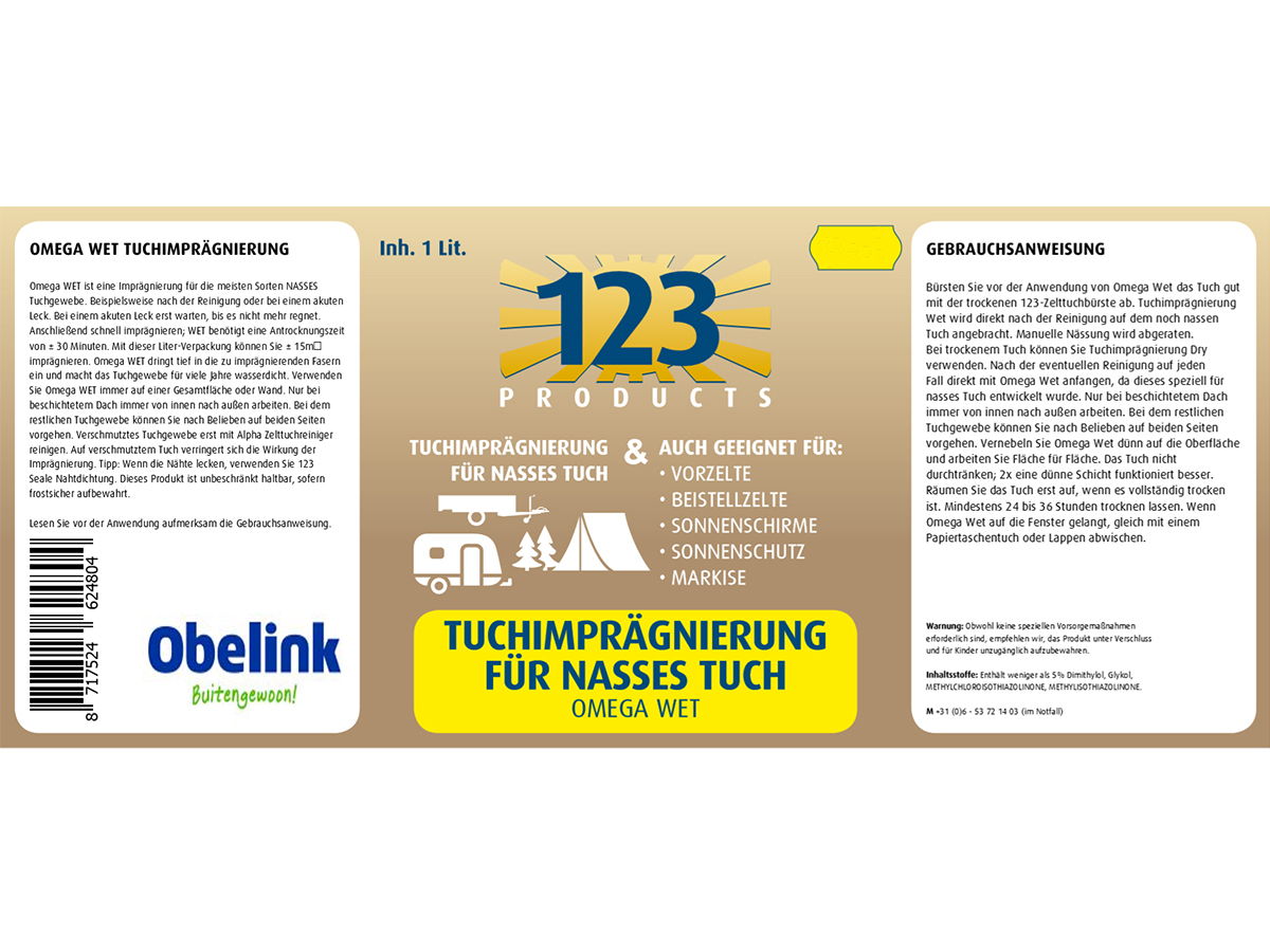 123 Products Omega wet waterdichting