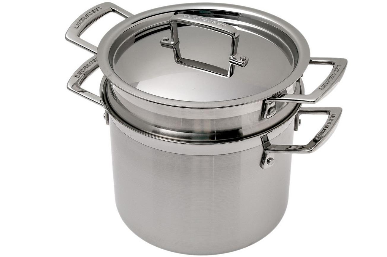 Le Creuset Magnetik kookpan met pastamand, 20 cm, 5L