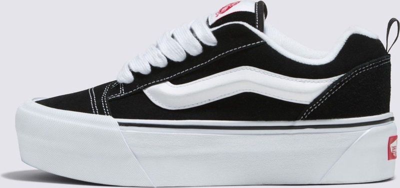 Vans Knu Stack Sneakers - Leren Sneaker - Dames - Zwart