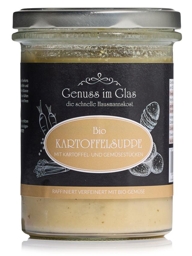 Bio Kartoffelsuppe mit Kartoffel- und Gemüsestücken, 4er-Set