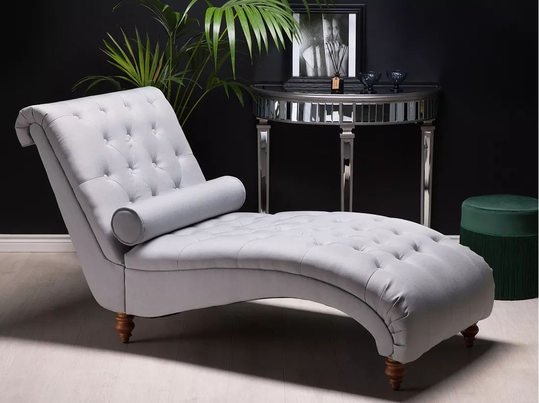 Chaise longue grise MURET