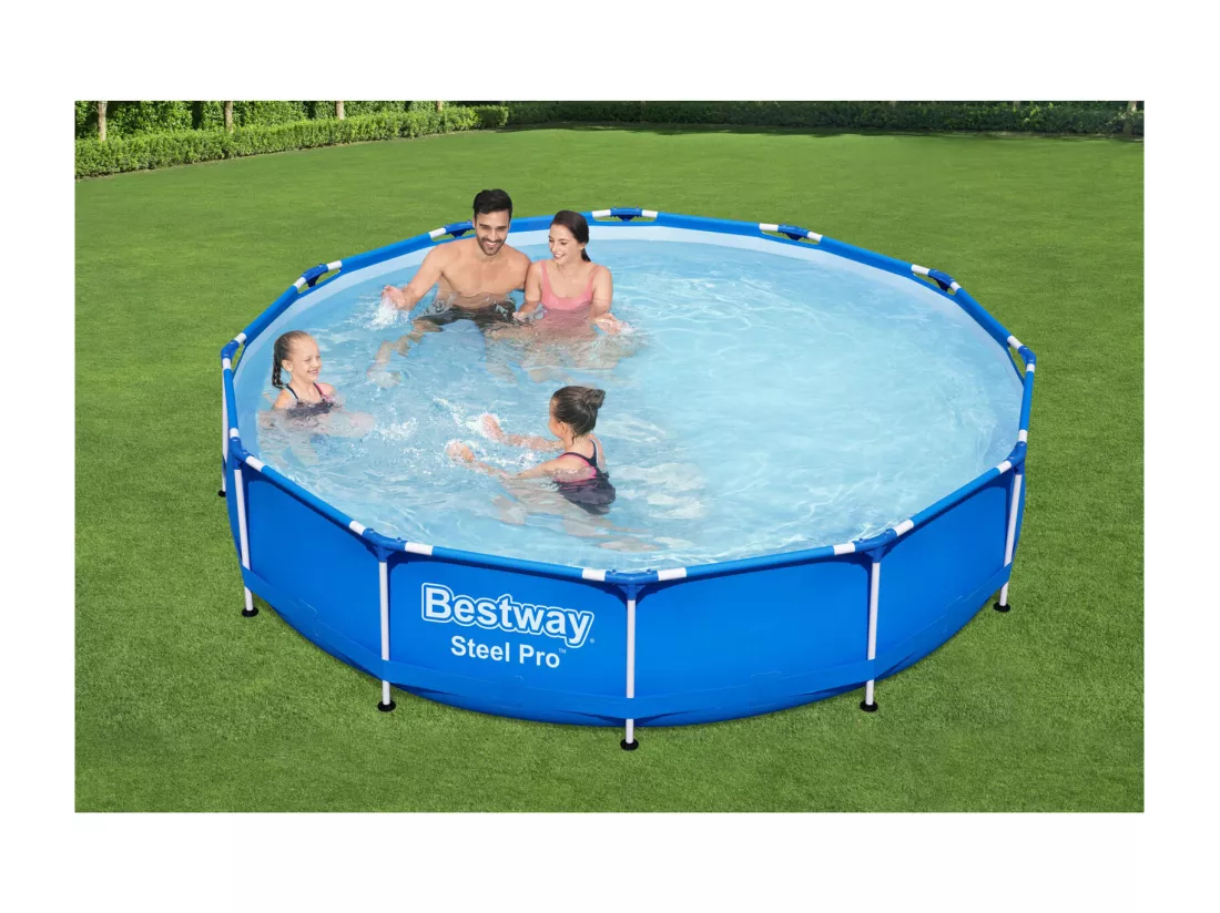 Piscine ronde steel pro frame - 366 x 76 cm - Bleu