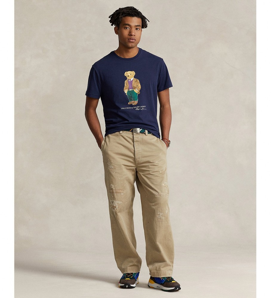 Camisa polo Ralph Lauren Bear Classic Fit azul marinho