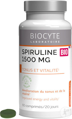 Biocyte Organic Spiruline Bio Tonus Et Immunité Complément Alimentaire 60 Comprimés