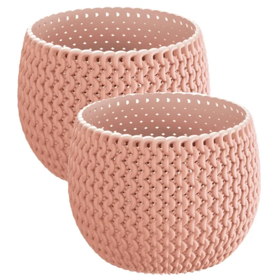 Prosperplast Bloempot Splofy - roze - kunststof - 18 cm