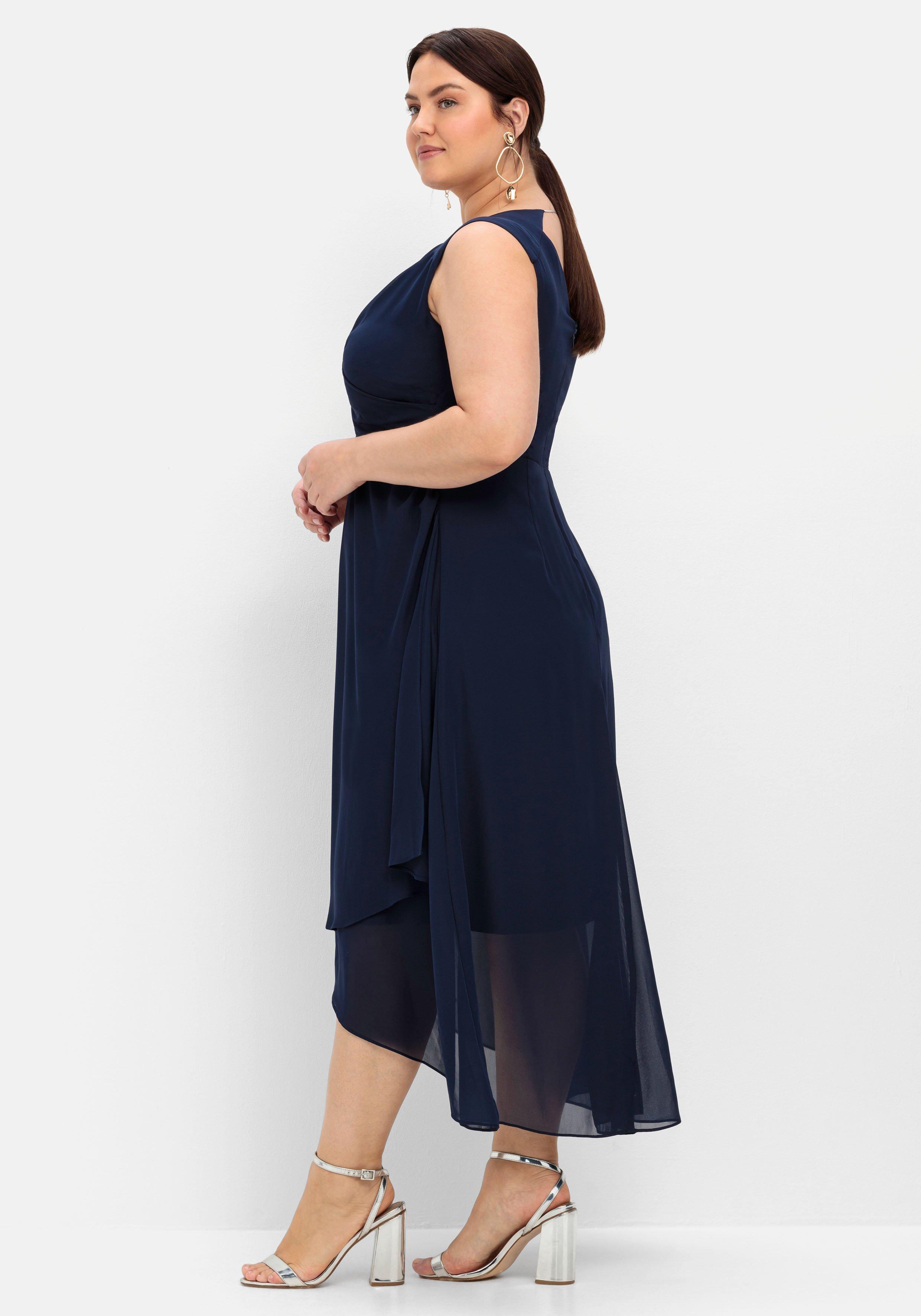 Chiffonkleid in Wickeloptik