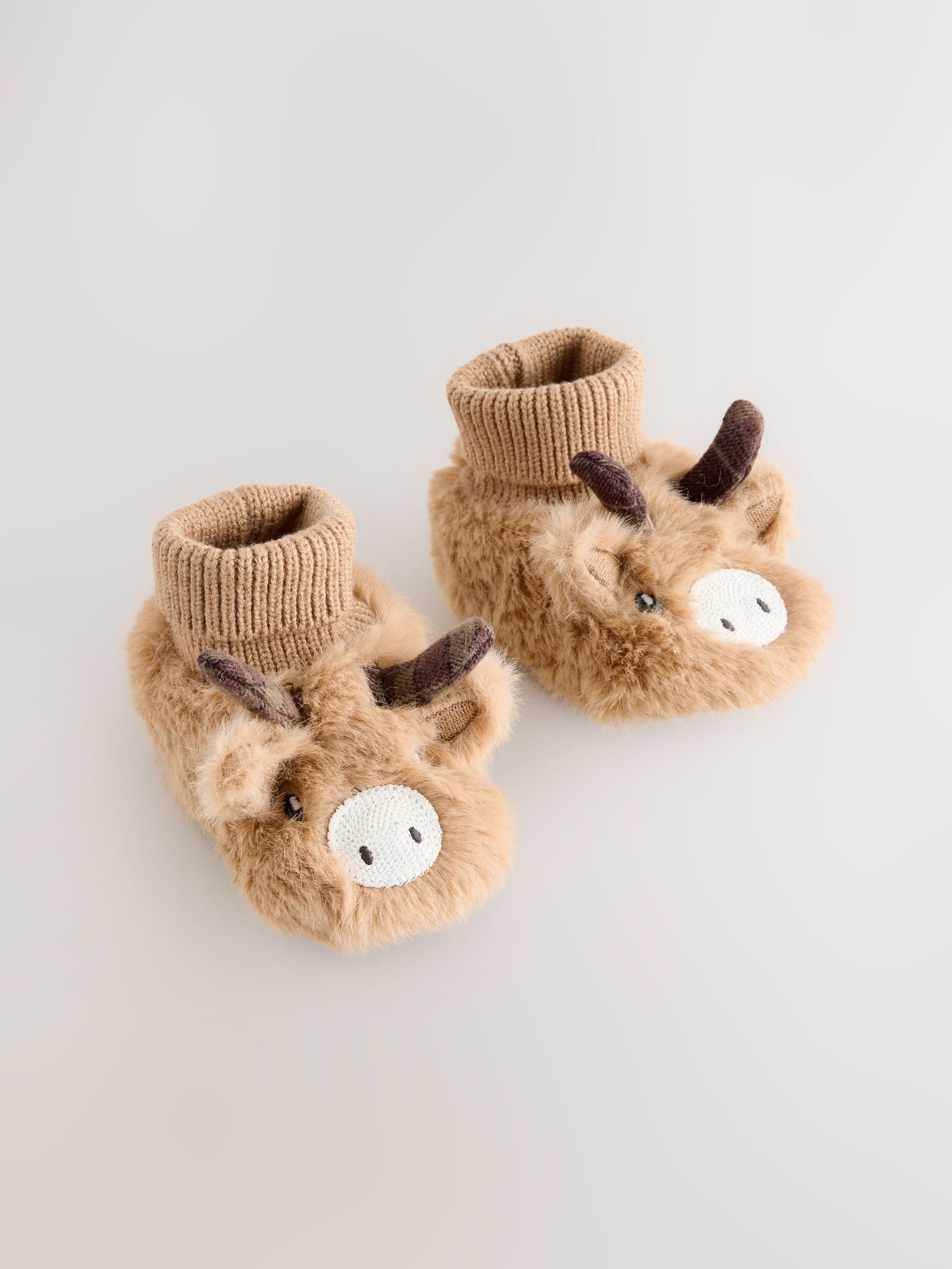 Bruine Hamish The Highland Cow - Baby Sokken Top Boots (0-18mnd)