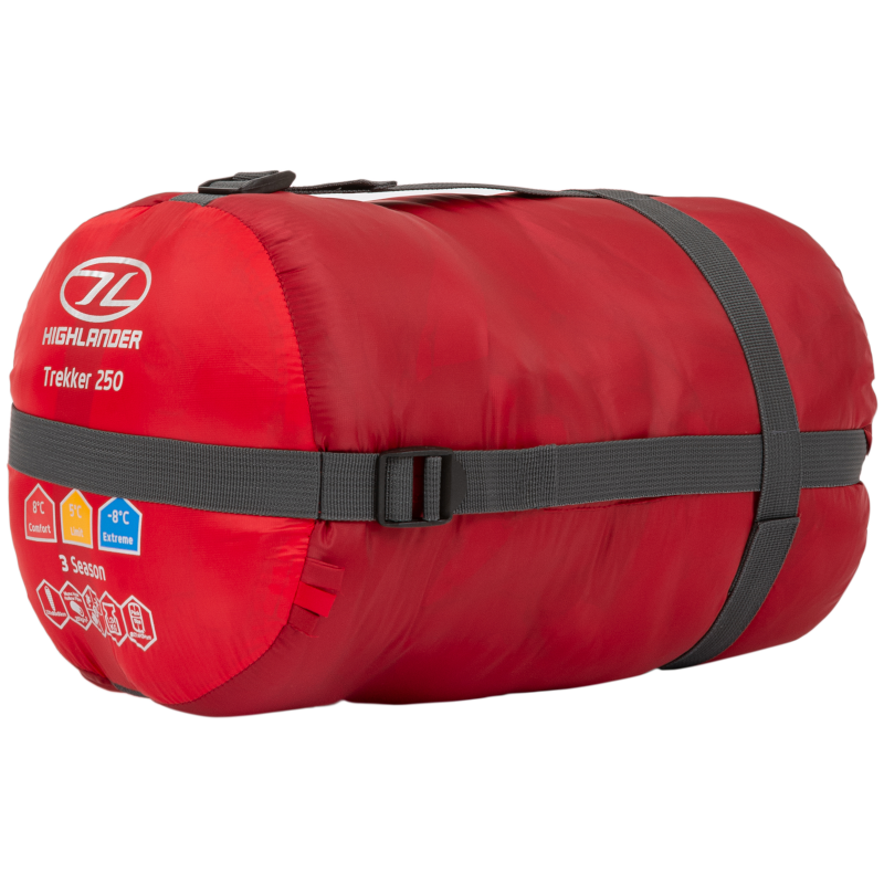 Highlander Trekker 250 mummyslaapzak - Red
