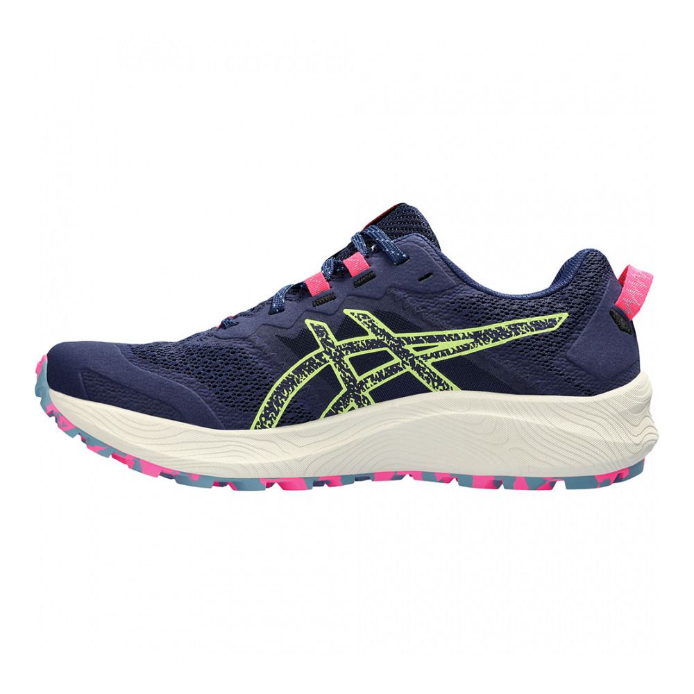 Asics TRABUCO TERRA 2 - Chaussures trail Femme deep ocean/lime green