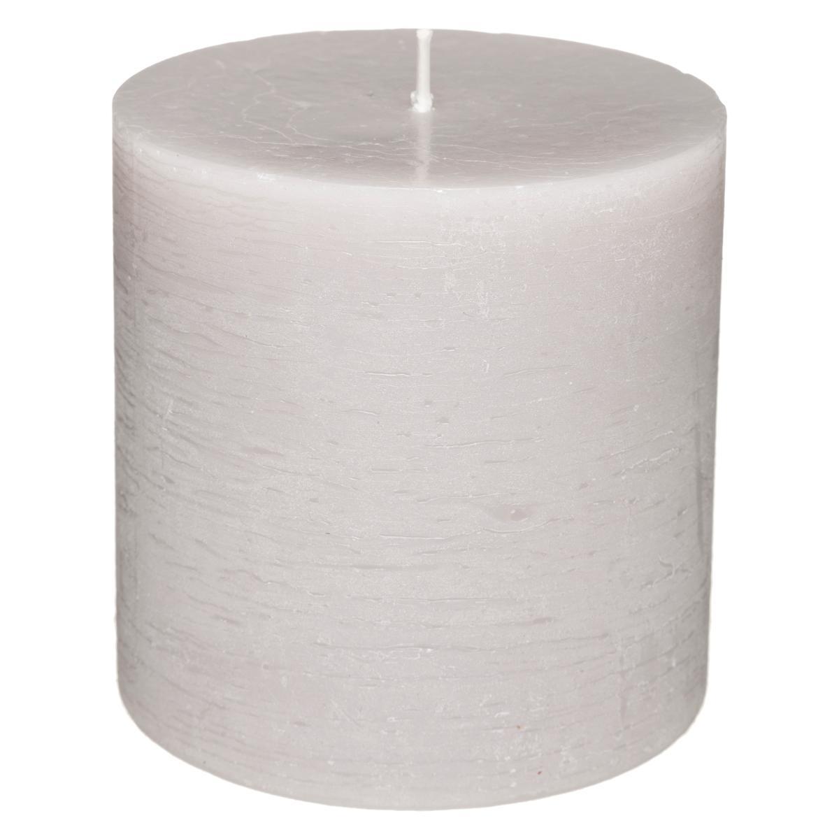 BOUGIE RONDE RUSTIC TAUPE 10X10CM