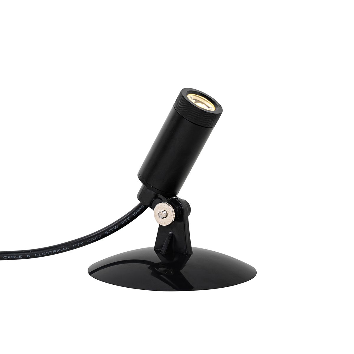 Set van 4 prikspots zwart incl. LED IP65 solar oplaadbaar - Garly