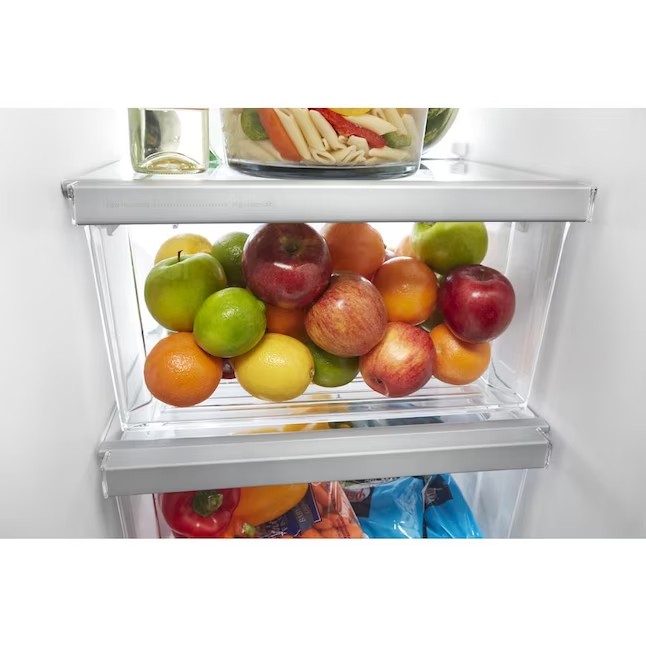 Refrigerador Whirlpool Side-by-Side de 24,6 pés cúbicos com máquina de gelo (aço inoxidável resistente a impressões digitais)