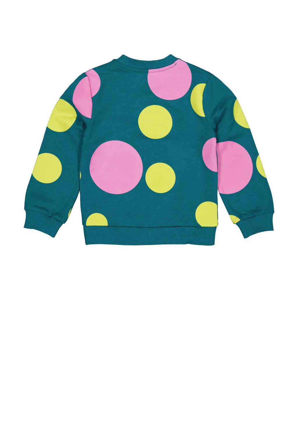 Quapi sweater DOBI met stippen petrol/geel/roze