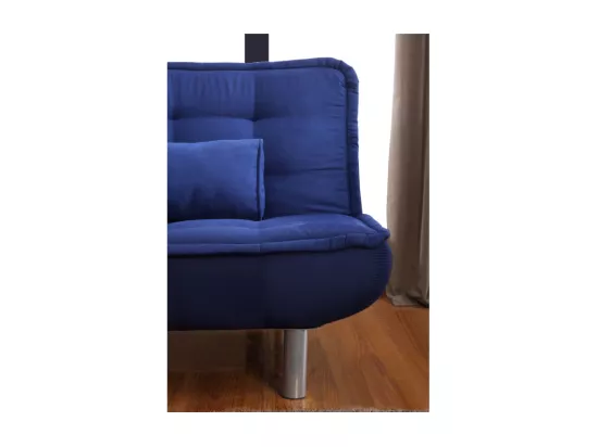 Canapé convertible clic-clac MISHAN en tissu - Bleu
