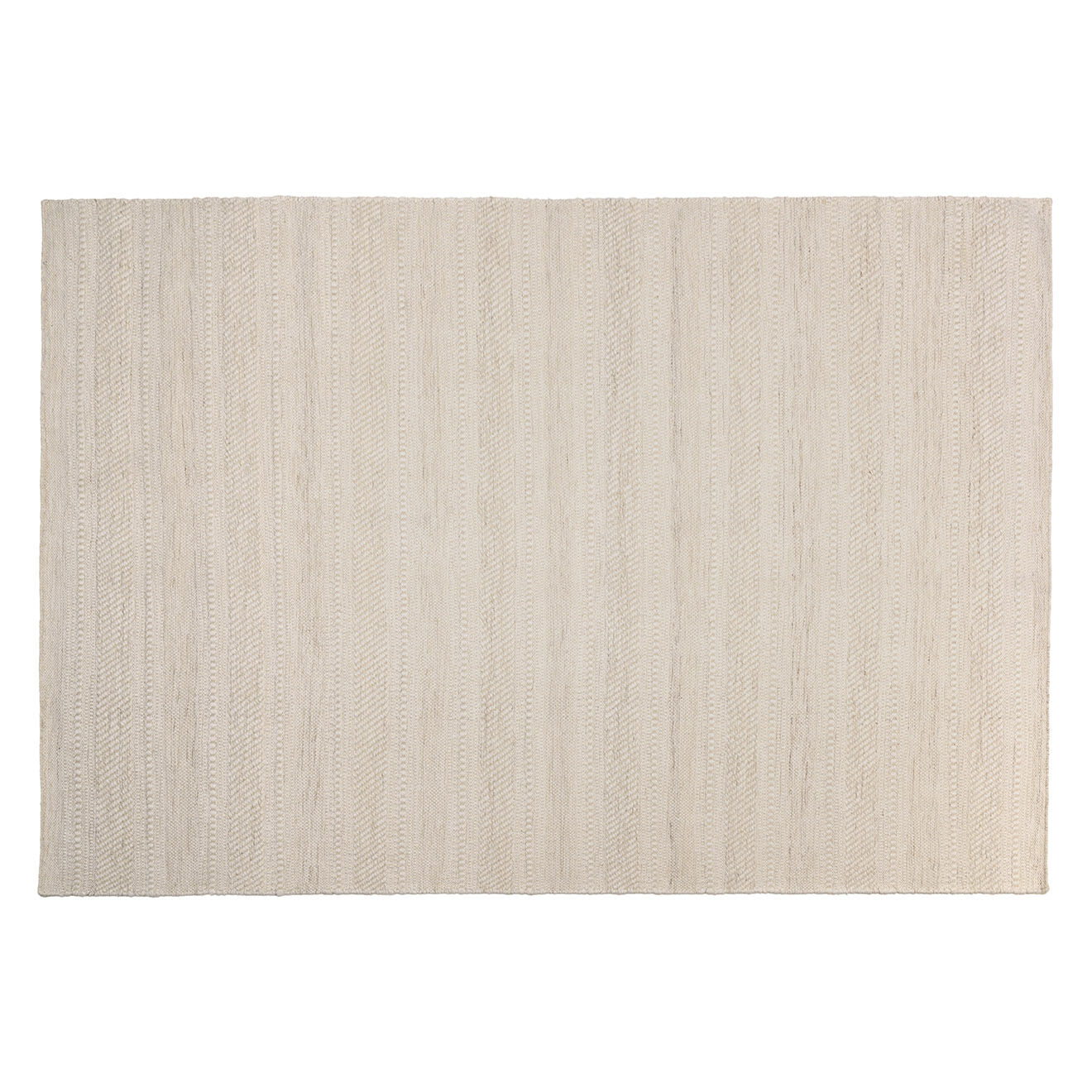 Macabane Tapis en Laine texturée Sacha beige - 290x200 cm
