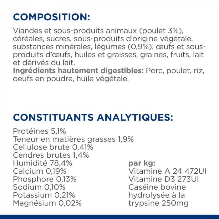 HILL'S Prescription Diet i/d Digestive Care Stress Mini en Mijotés au Poulet - Pâtée pour chien
