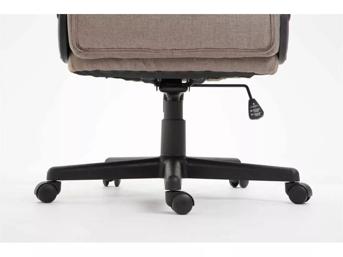 Chaise de bureau - Tissu & Blanc - Taupe - XL Sparta