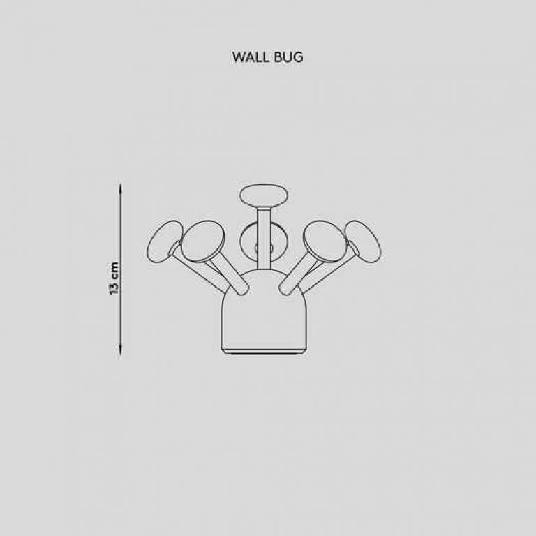 Nofred Wall Bug wandkapstok Ø16 grijs