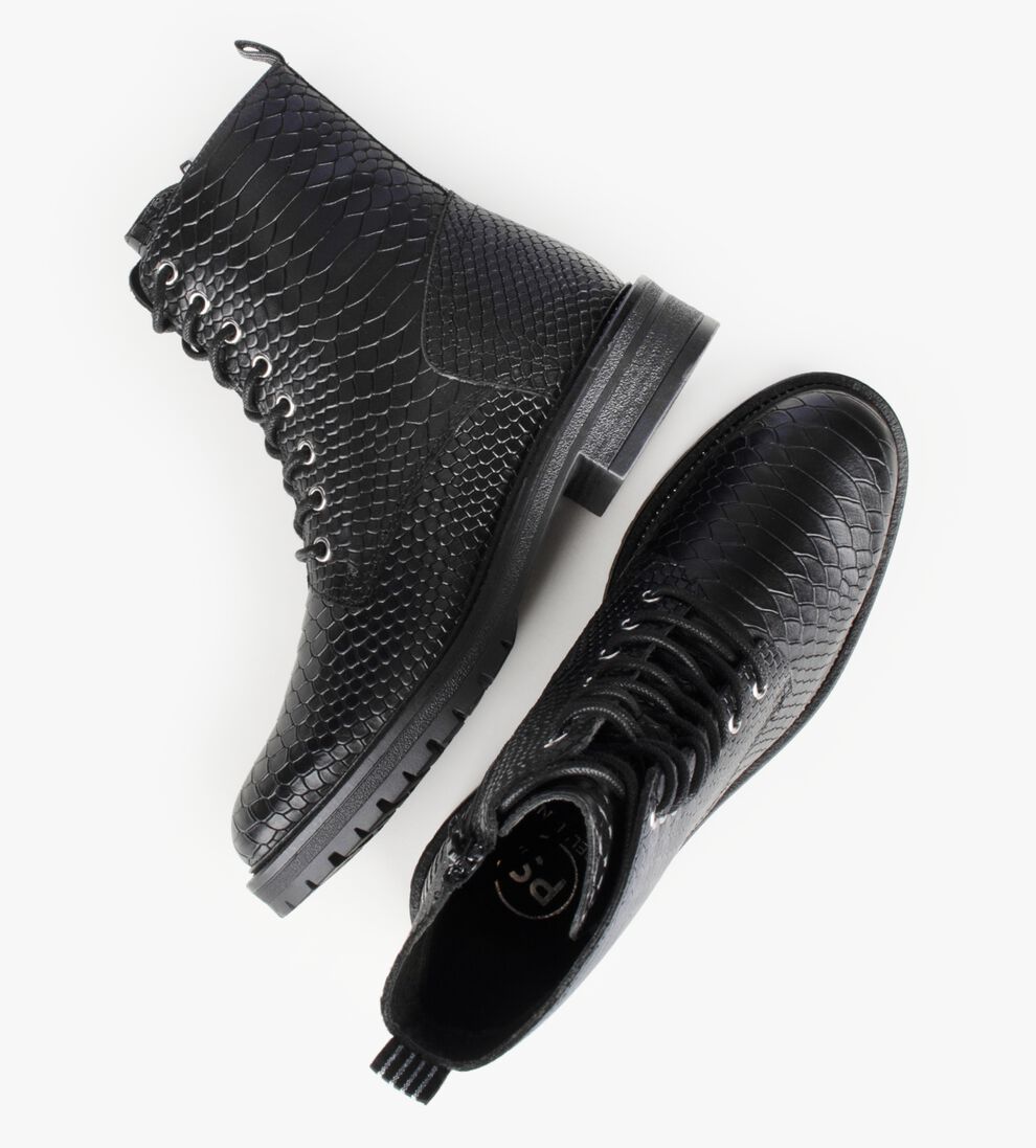 PS POELMAN zwarte ps poelman veterboots dungaball one