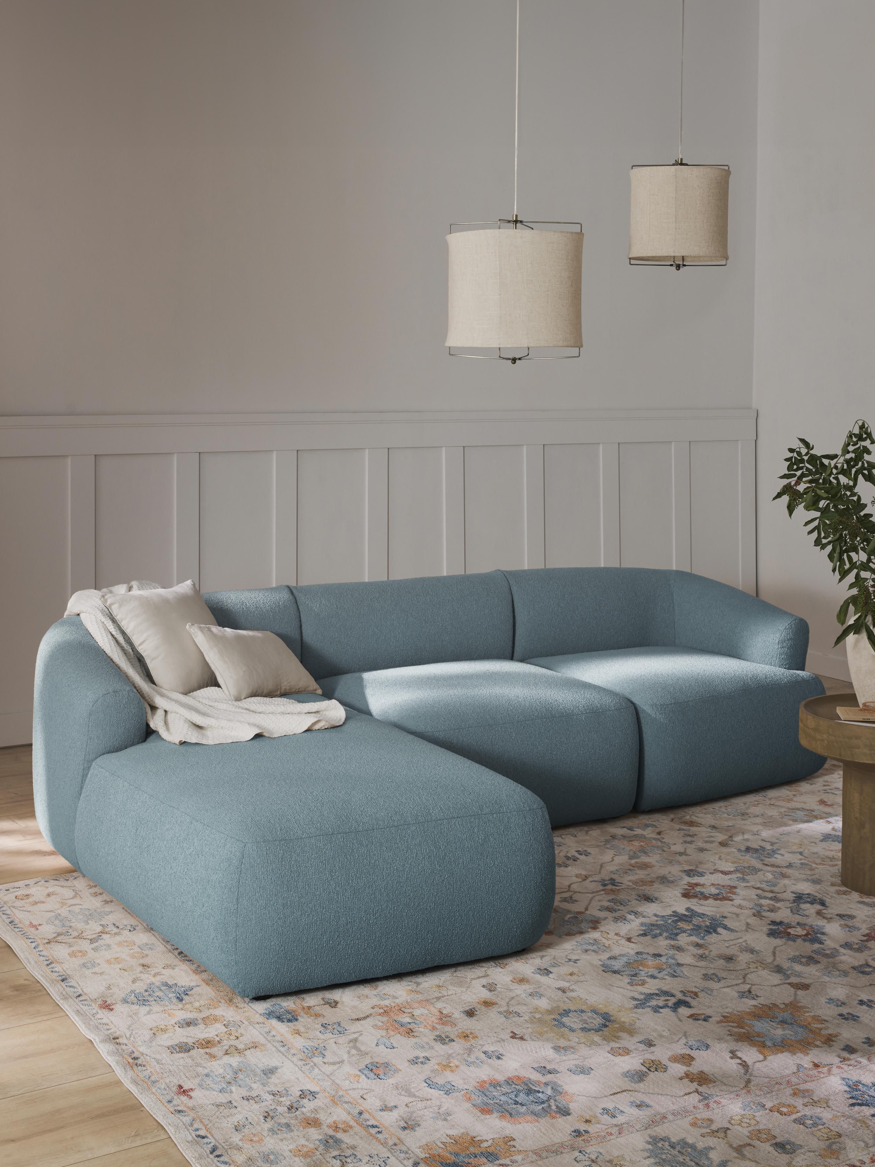 Modulaire bouclé hoekbank Sofia (3-zits)