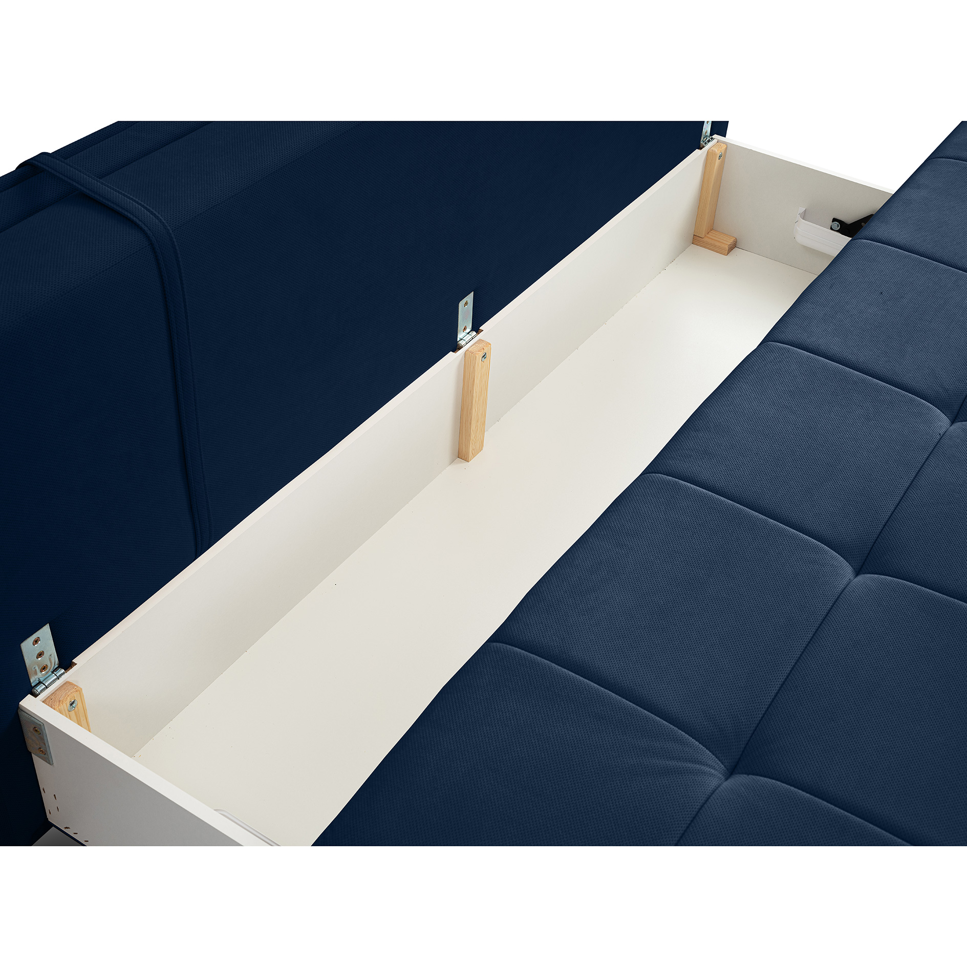 Schlafsofa - navy - Velvet - Liegefunktion und Staukasten