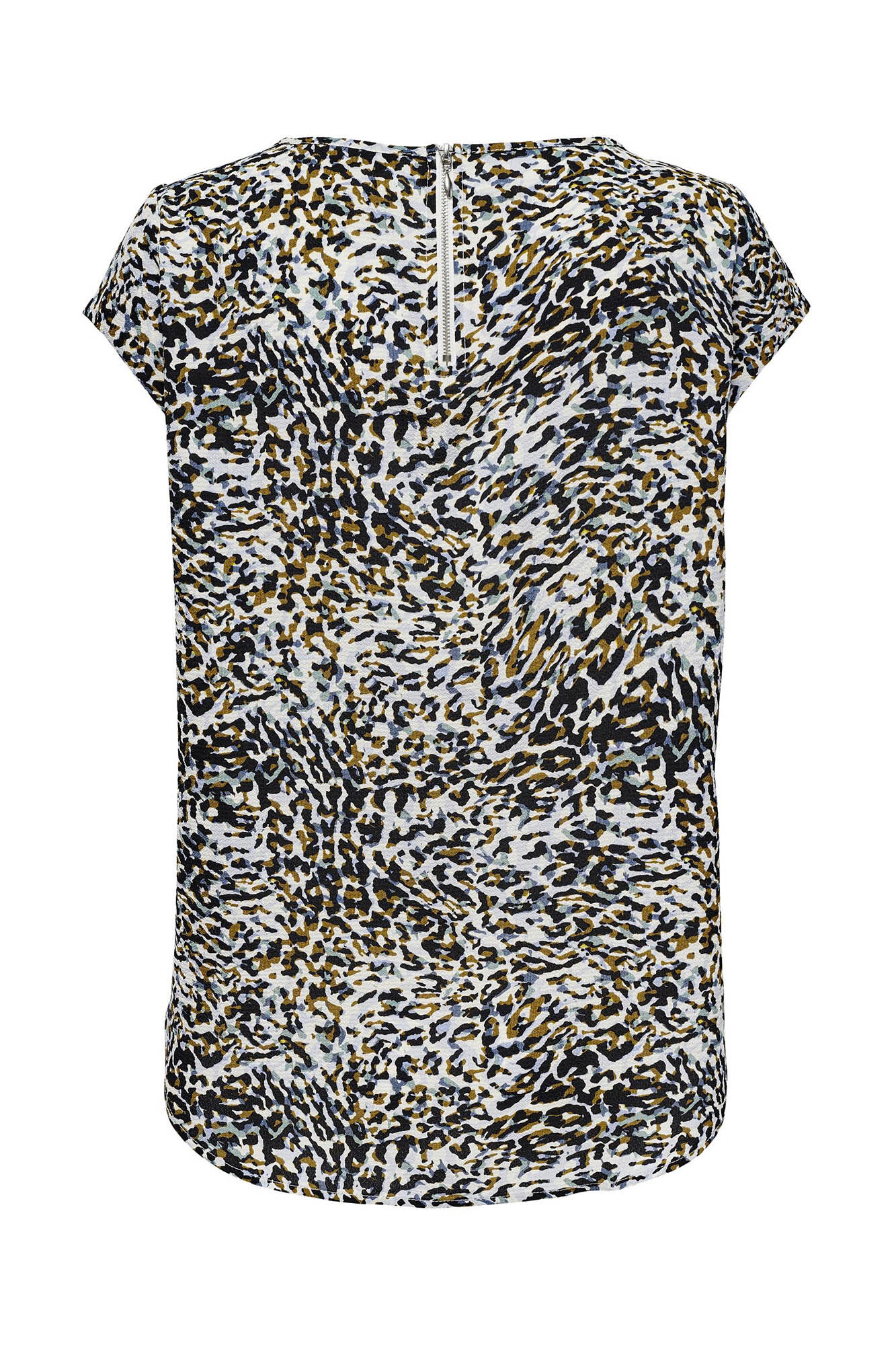Blusa de manga curta com gola redonda