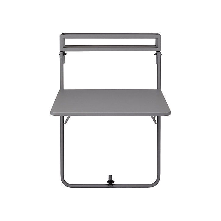 Table de jardin pliante extensible Saba en acier coloris gris acier L.70 x l.60 x H.92/106,5 cm