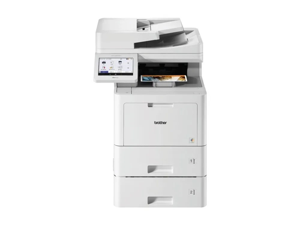 Brother MFC-L9670CDNT - Multifunktionsprinter - farve - laser - A4/Legal (medie) - op til 40 spm (kopiering) - op til 40 spm (udskriver) - 1120 ark - 33.6 Kbps - Gigabit LAN, USB 2.0, USB 2.0 vært, NFC