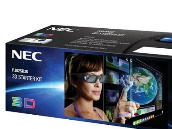 NEC 3D Starter Kit - 3D-briller - aktive lukker - for NEC NP115, NP210, NP216, NP-V260, NP-V300, U250, U260, U300, U310, V230, V260, V300