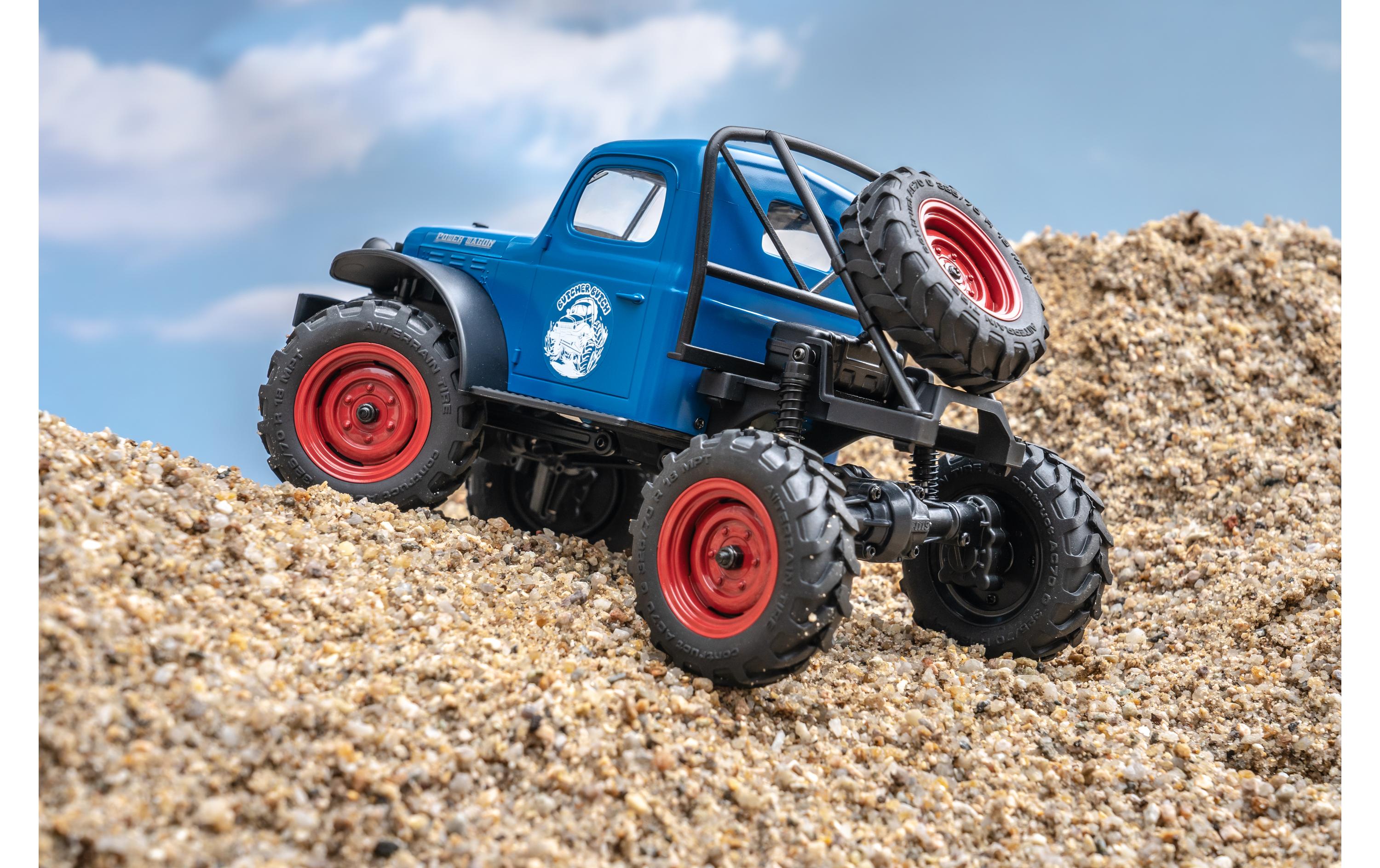 Scale Crawler FCX24 Power Wagon Mud-Racer, Blau 1:24, RTR<br>Rock Crawler im Miniformat mit 2-Gang Getriebe