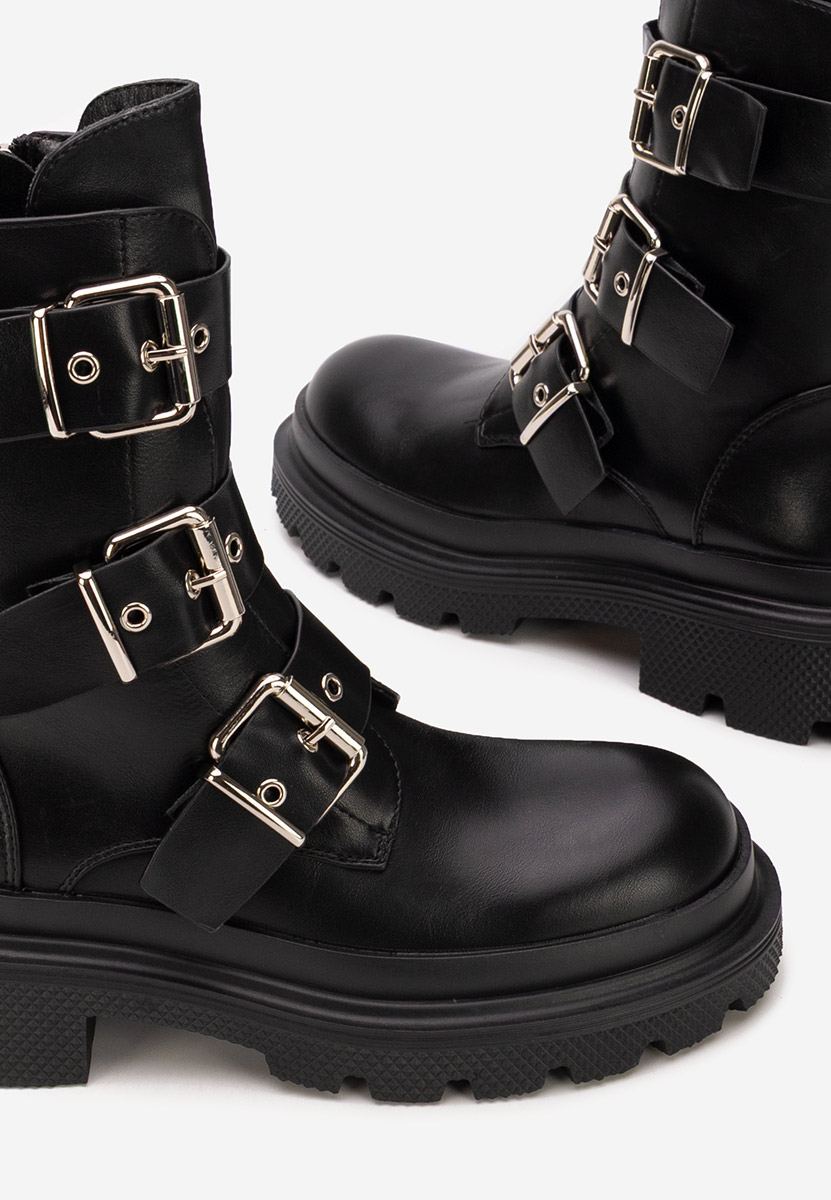 Bottes courtes femme noires Mioala
