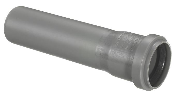 PP afløbsrør grå 50 mm x 1500 mm