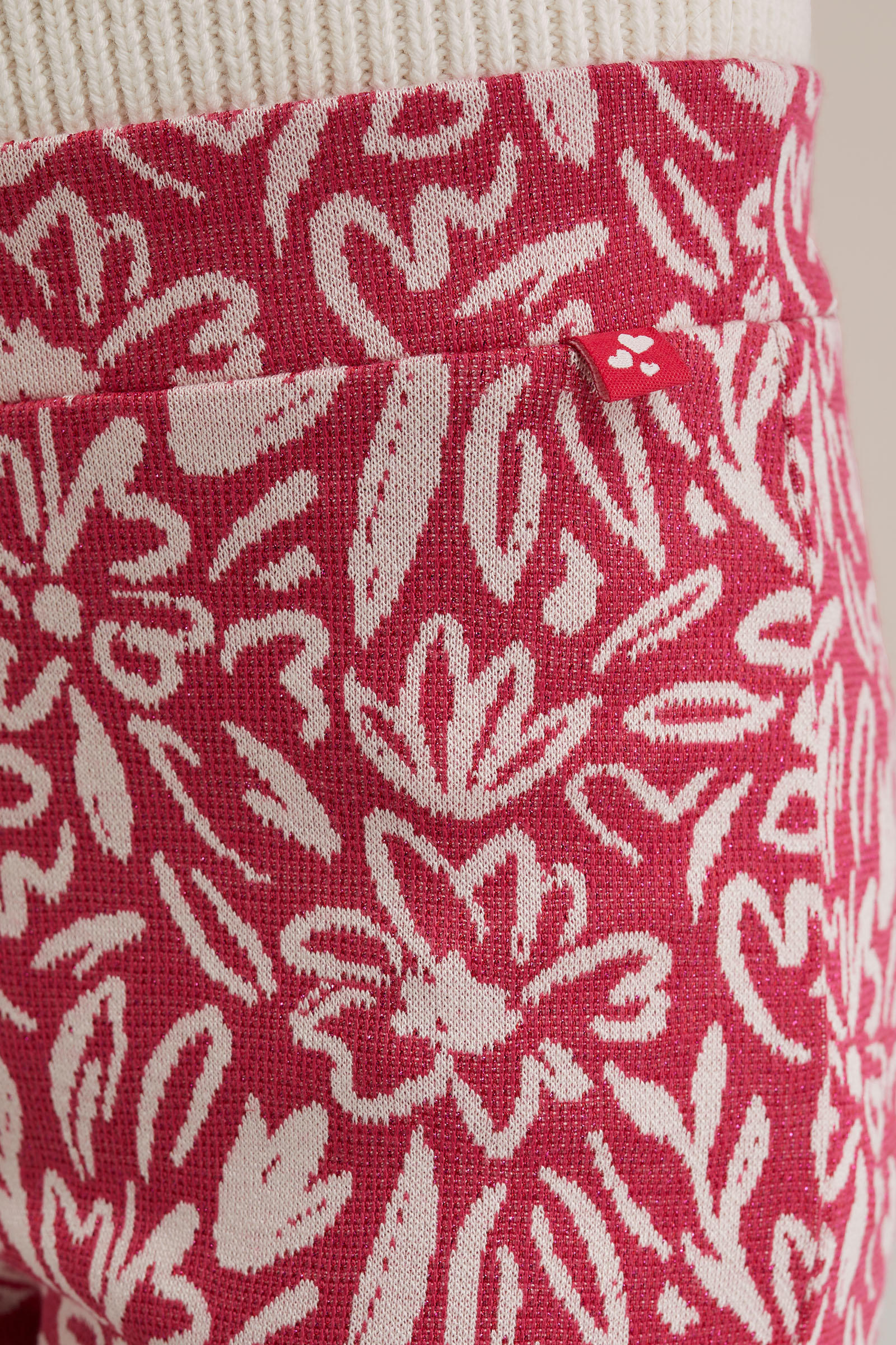 Meisjes flared legging met dessin WE Fashion Roze