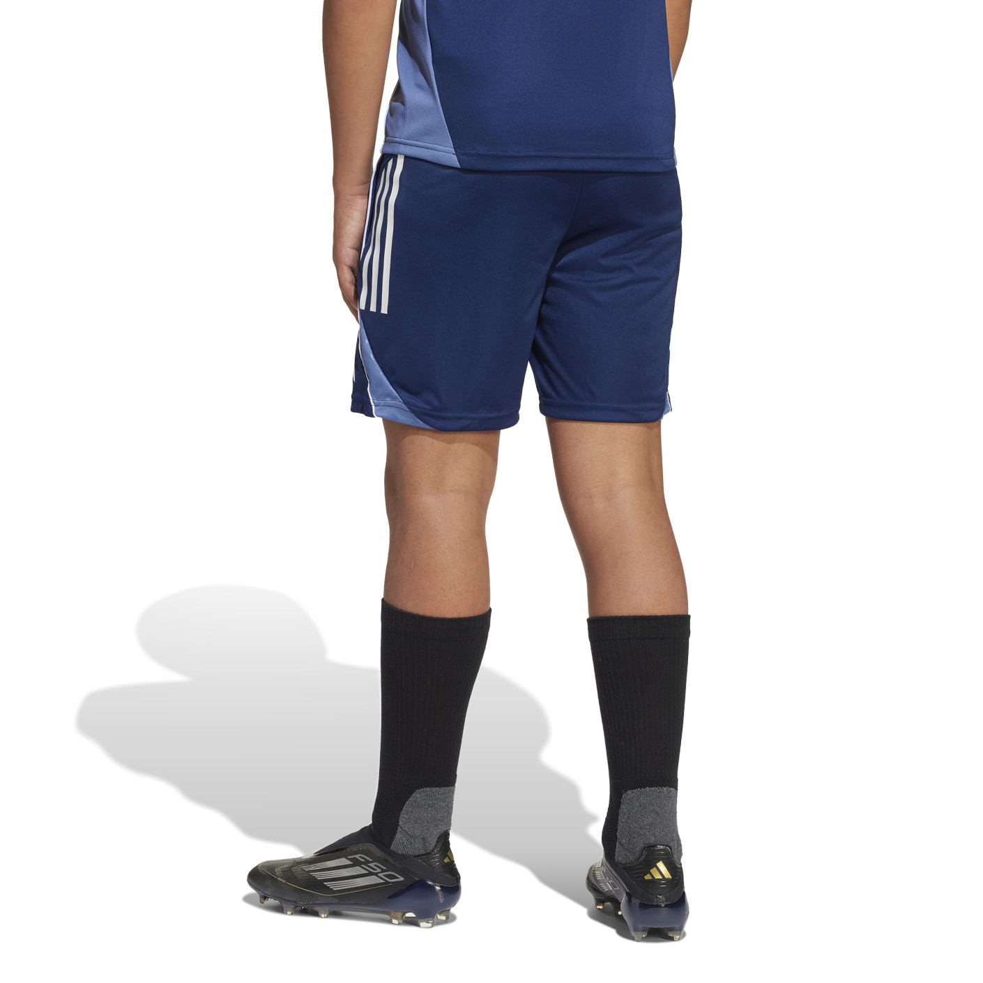 Adidas Tiro 25 Competition Trainingsbroekje Kids Donkerblauw Wit Lichtblauw