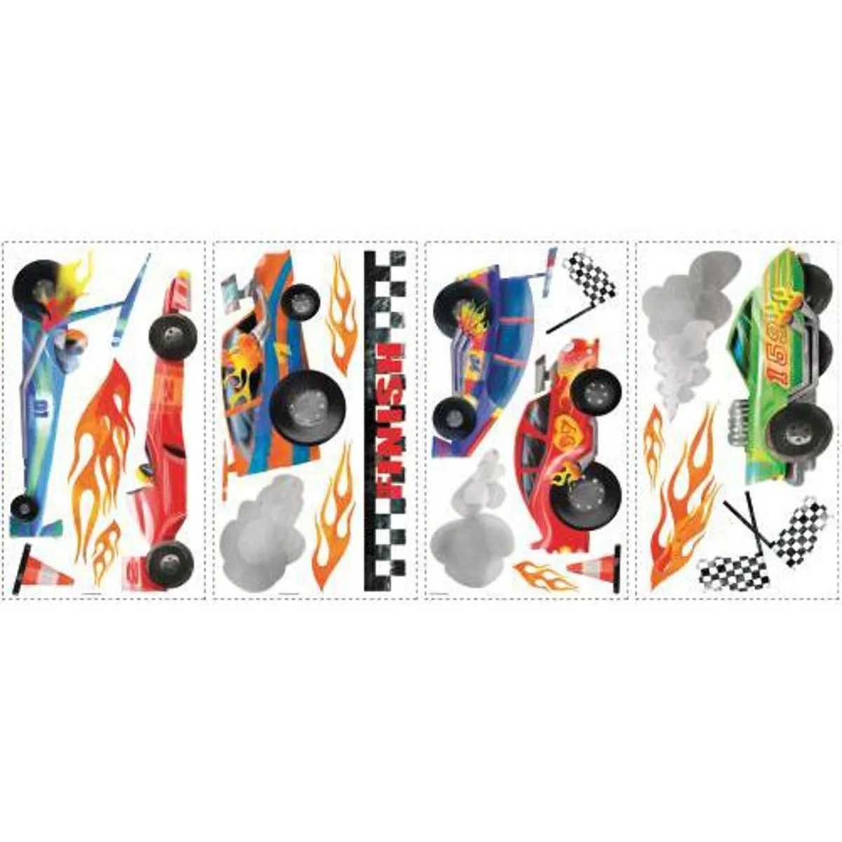 TheDecoFactory Voitures de Course - Stickers déco