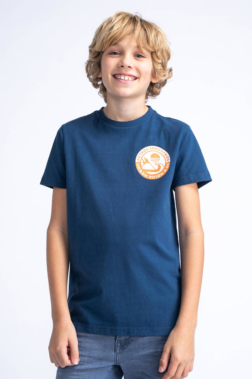 Petrol Industries T-shirt met logo blauw