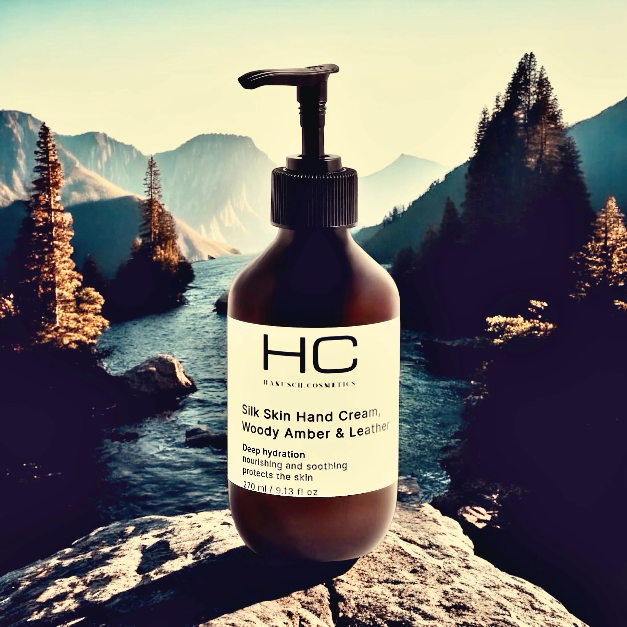 hanusch.cosmetics Silk Skin Hand Cream, Woody Amber & Leather