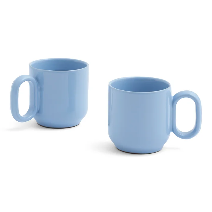 HAY - Barro Becher mit Henkel, hellblau (2er-Set)