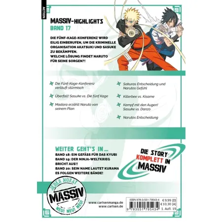 Carlsen Verlag NARUTO Massiv 17 von Masashi Kishimoto