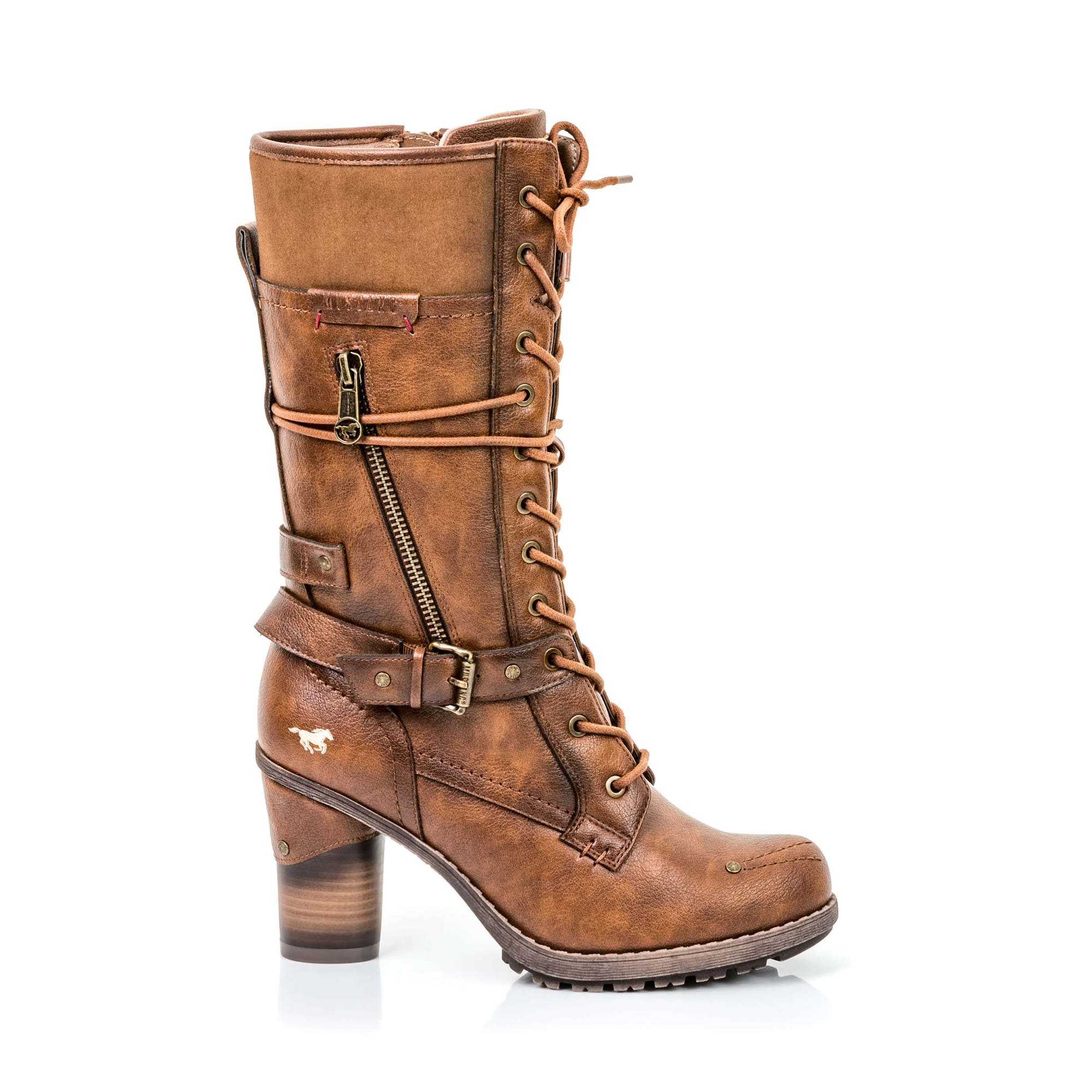 Bottes à talon Femme cognac