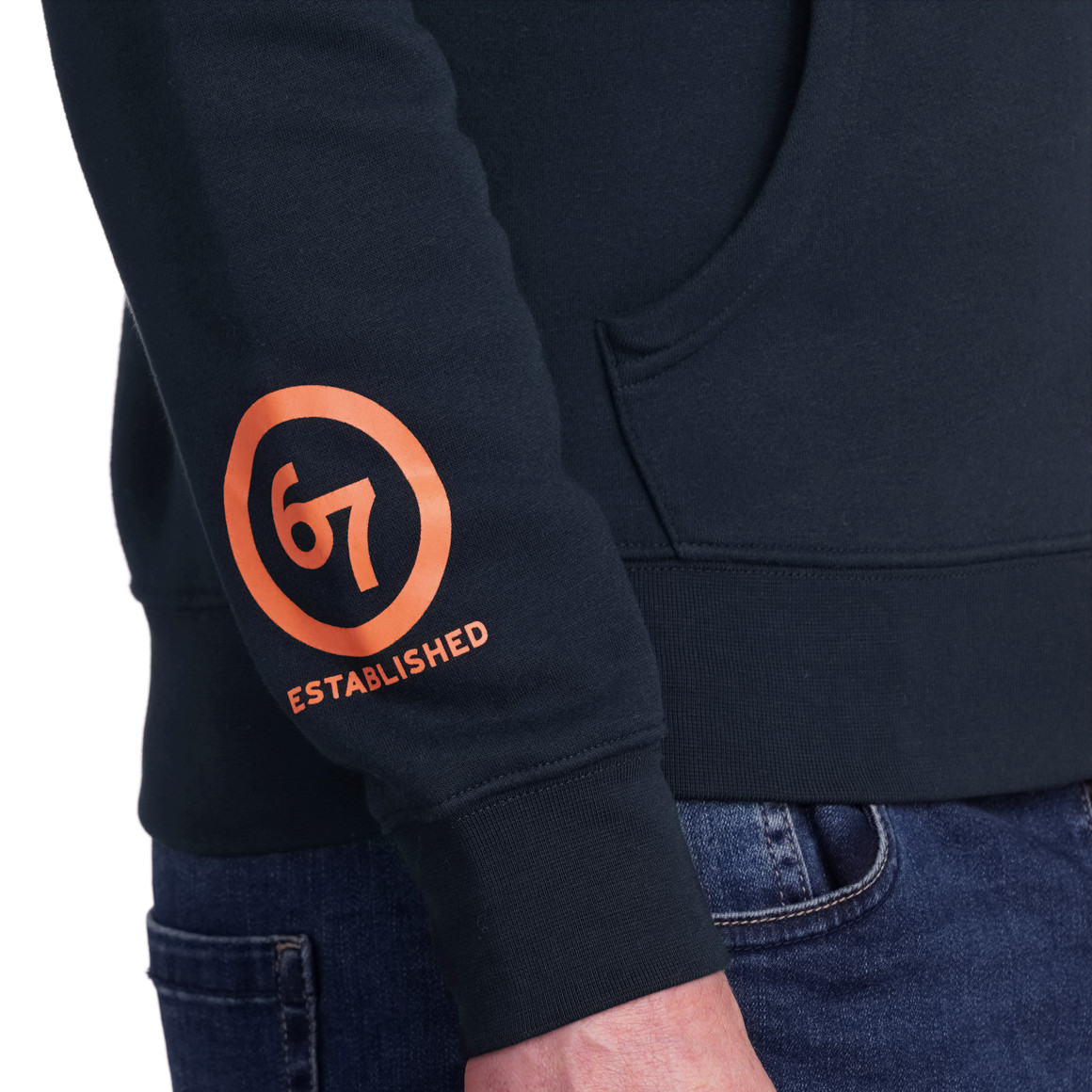 VanVaan Denim Herren Hoodie mit Print dunkelblau