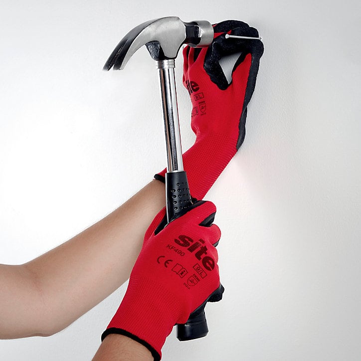 Gants en maille à revêtement latex Site, paquet de 5 - Taille 8 (M)