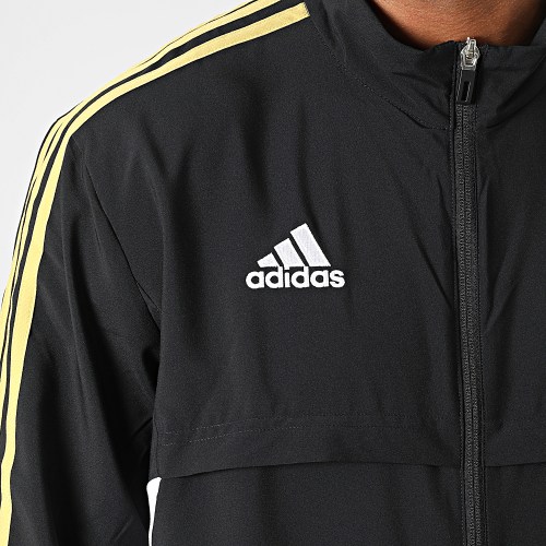 Veste Zippée A Bandes Juventus HA2645 Noir