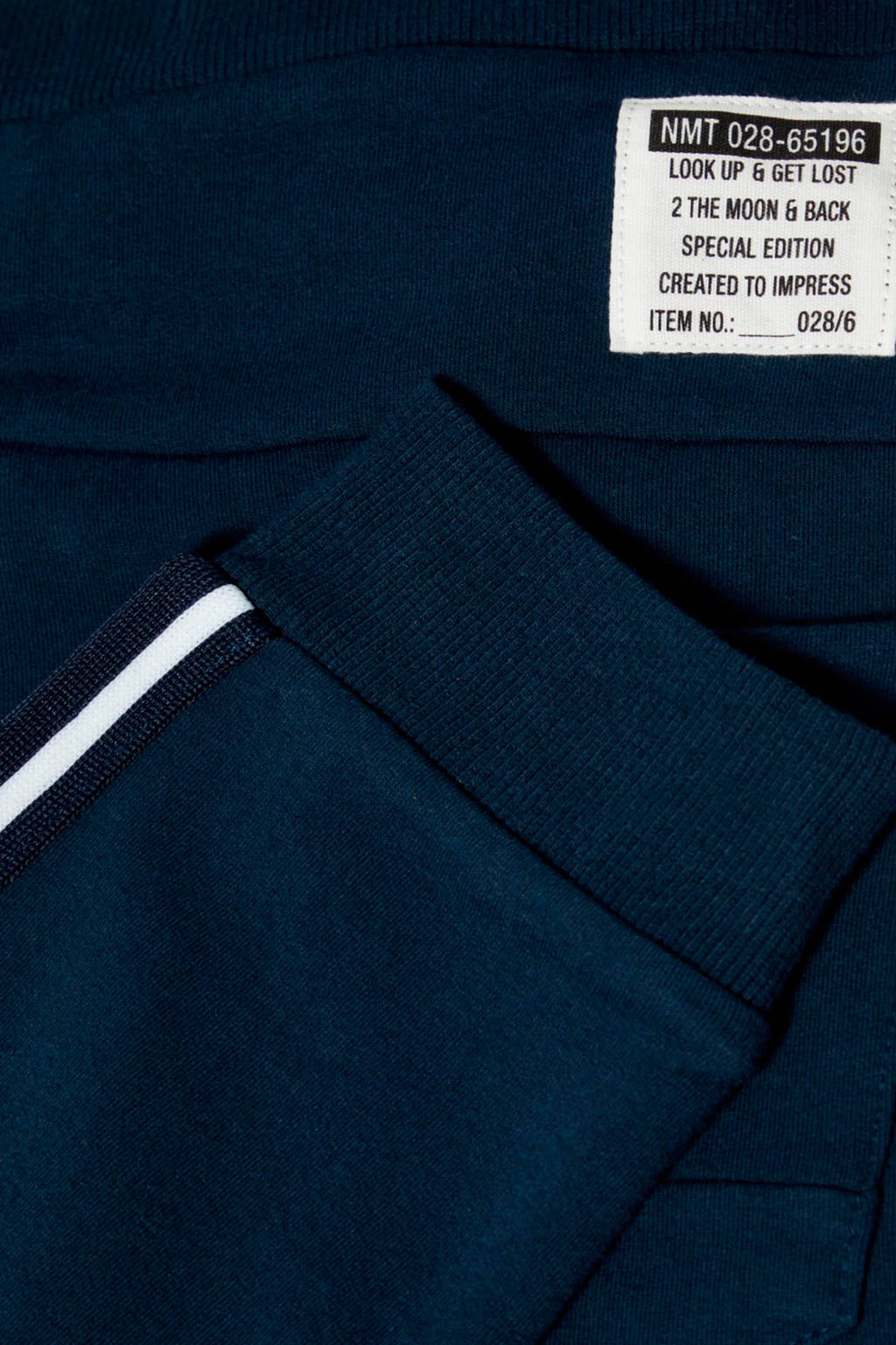 NAME IT joggingbroek met zijstreep donkerblauw