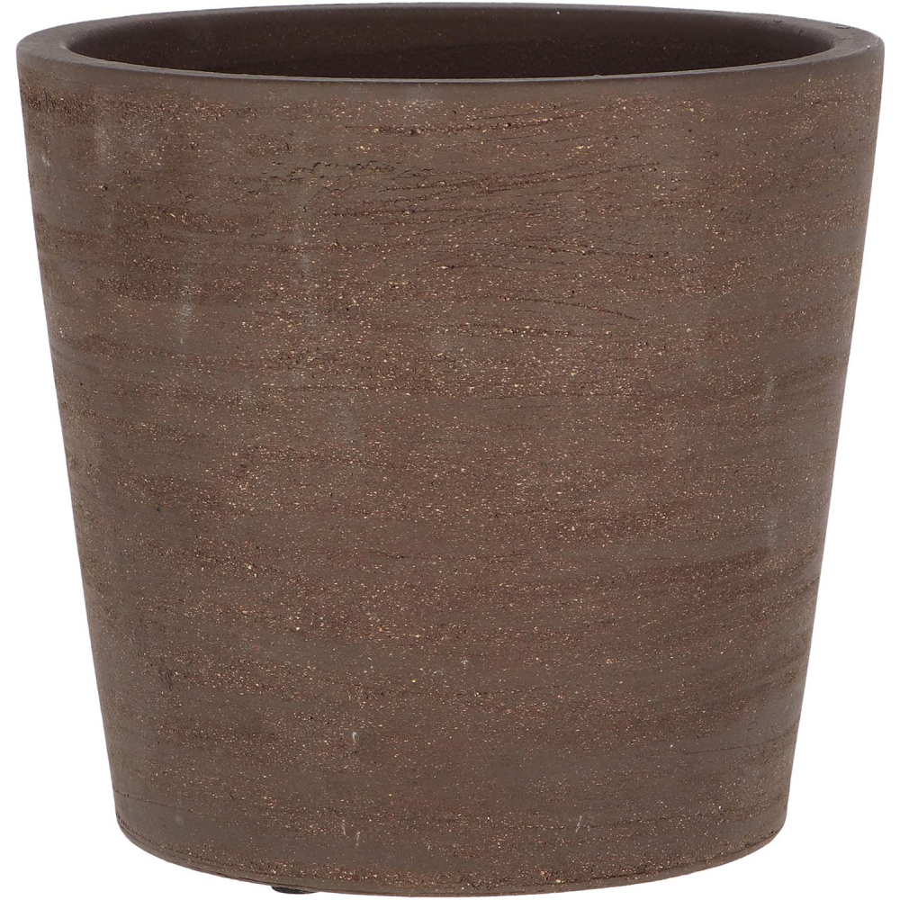 Pot de fleur en terre cuite non verni marron 23 cm