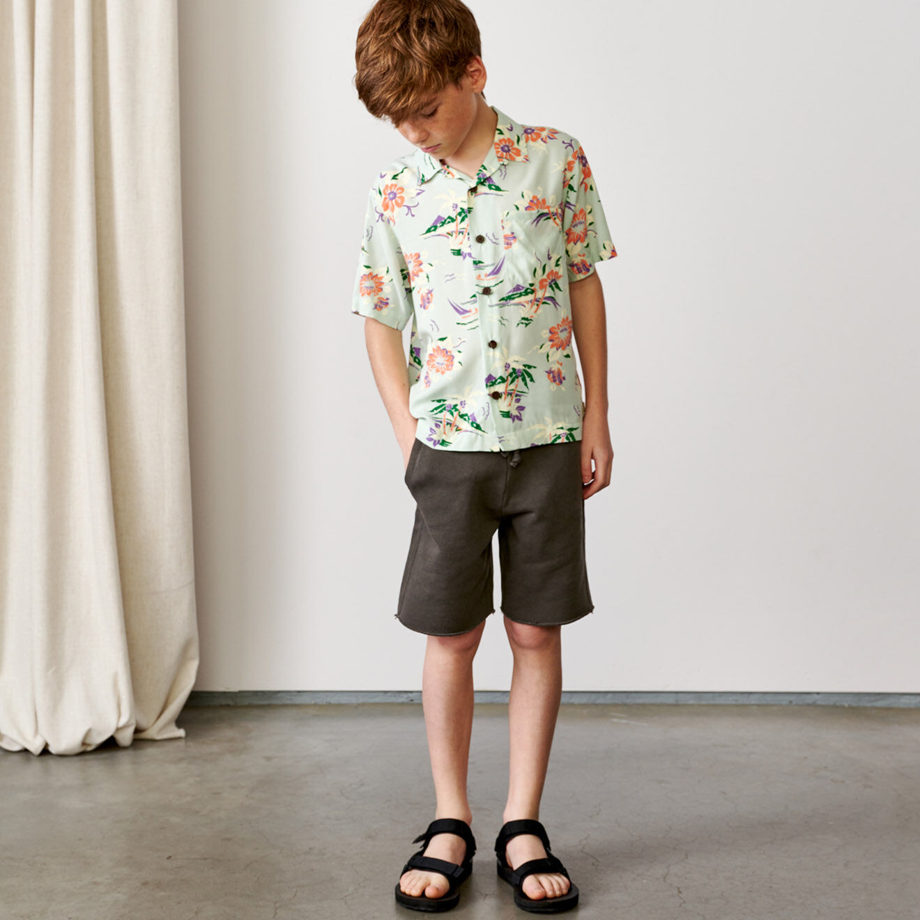 Bellerose Short 100% Coton biologique Fluk anthracite