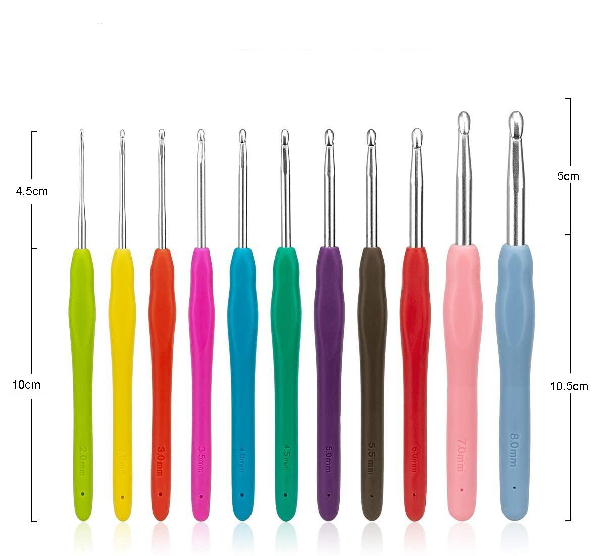 (36-tlg. Set) Häkel Handwerk Kit DIY Mercerie Nadeln mit Massband   Etui