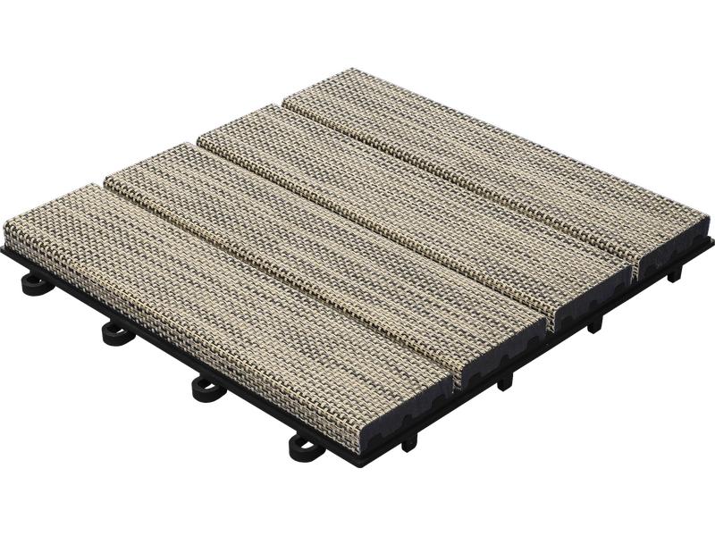 Florco Balkon-& Terrassenplatten Tex, Beige, 6 Stk. Bodenplatte für den Aussenbereich