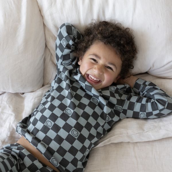 Feetje Pyjama Chester Check - Premium Sleepwear - Mt. 80 - Zeegroen