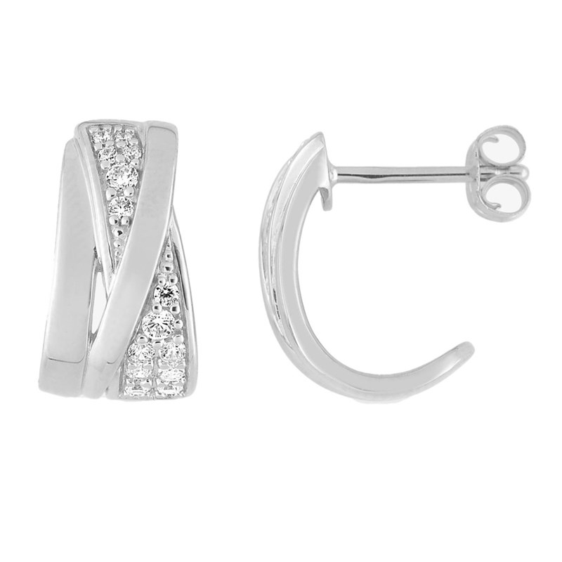 Boucles d'oreilles Femme - Oxyde de zirconium - Argent 925